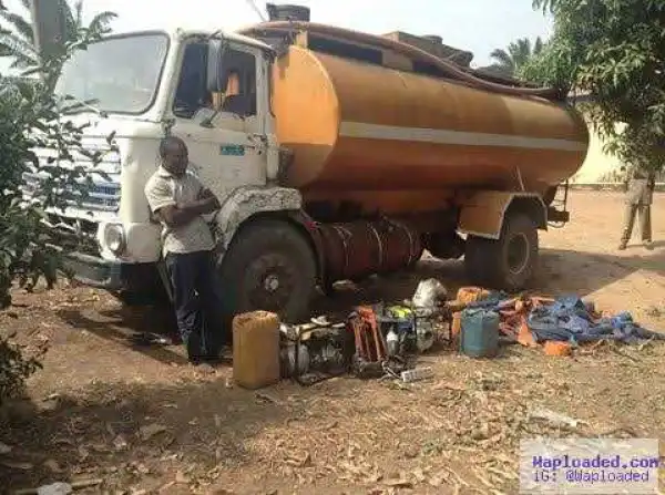 Photo: Police Arrests A Suspected Pipeline Vandal In Enugu